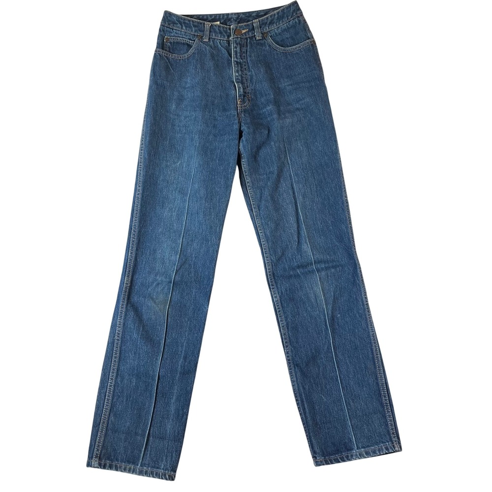 Vintage Calvin Klein Jeans Women 12 High Waisted Straight Leg 32" Ins USA 1980s